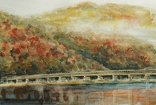 渡月橋　秋景